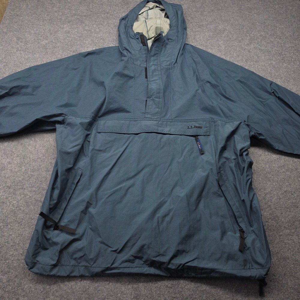 L.L. Bean Men Made in USA Vintage Anorak Windbreaker Half Zip